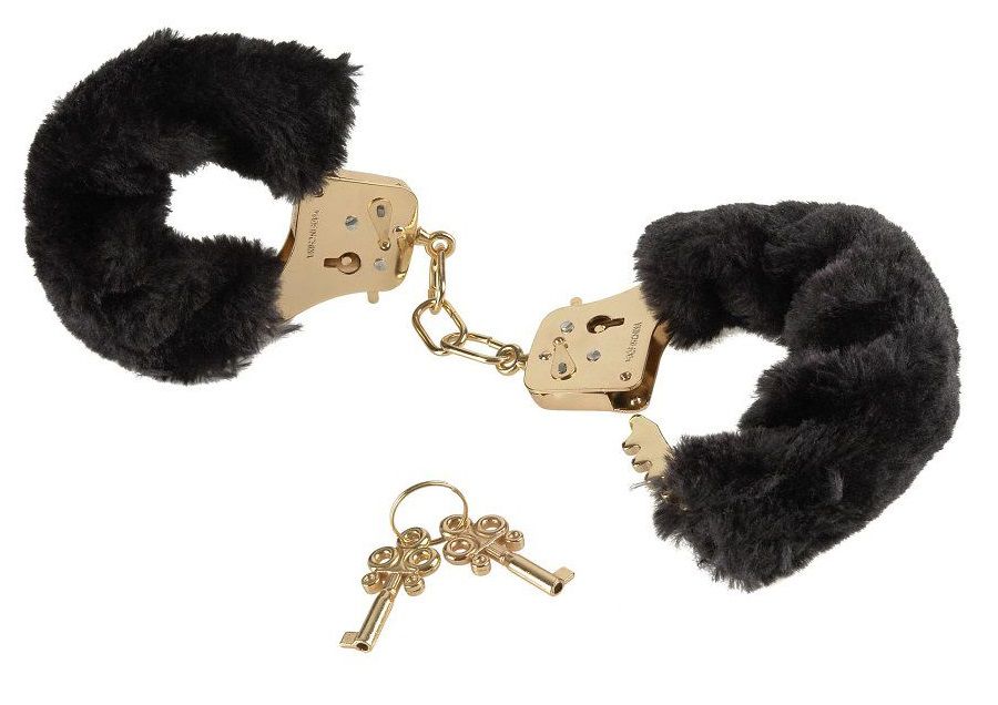      GOLD DELUXE FURRY CUFFS