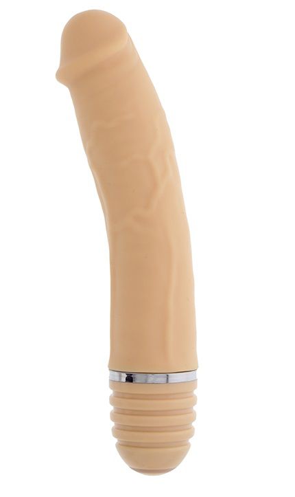   - PURRFECT SILICONE VIBRATOR 6INCH FLESH - 15 .