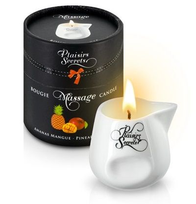       Bougie de Massage Ananas Mangue - 80 .