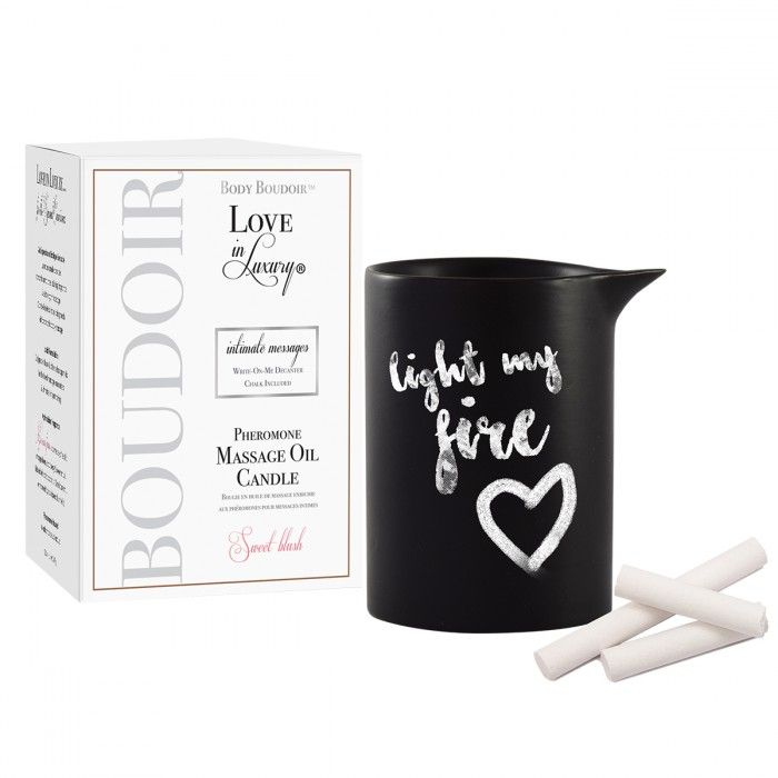    Love In Luxury Seduced Pheromone Soy Massage Candle Sweet Blush - 154 .