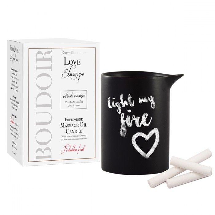     Love In Luxury Seduced Pheromone Soy Massage Candle Forbidden Fruit - 154 .