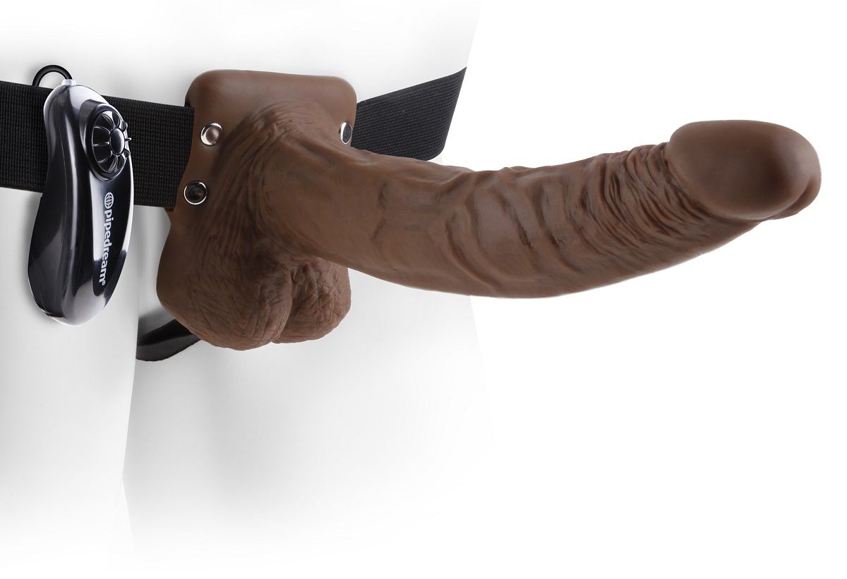     9  Vibrating Hollow Strap-On with Balls - 24 .