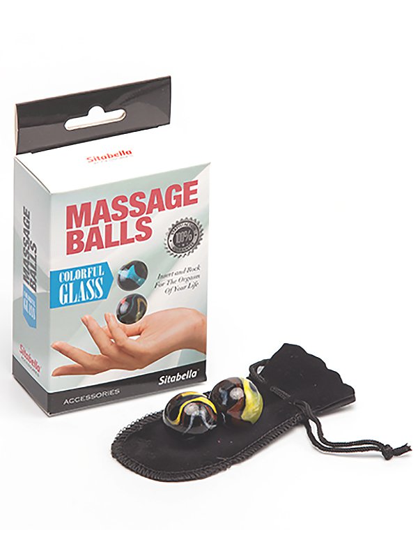   Sitabella Massage Balls Colorfil Glass   