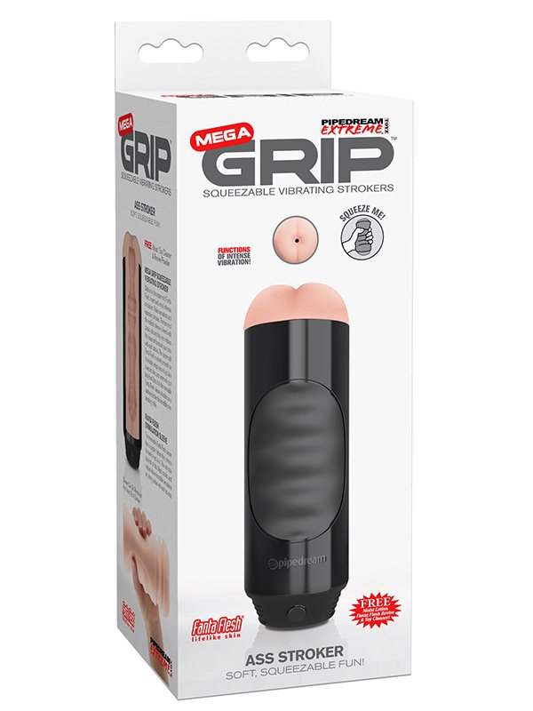   Mega Grip Vibrating Stroker   - 