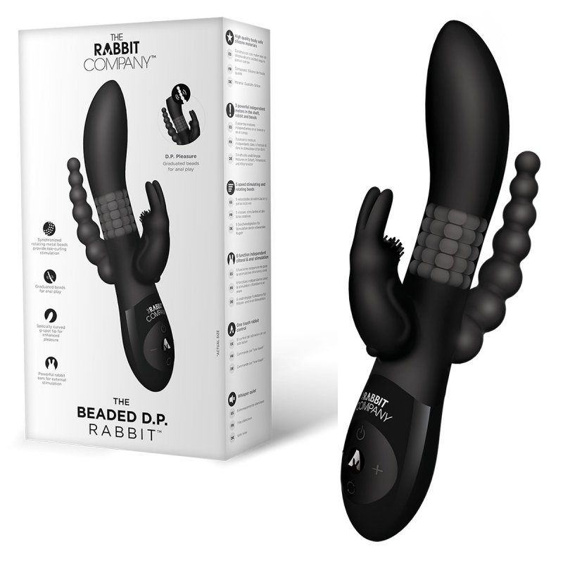      The Rabbit Company Beaded Dp Rabbit Black  