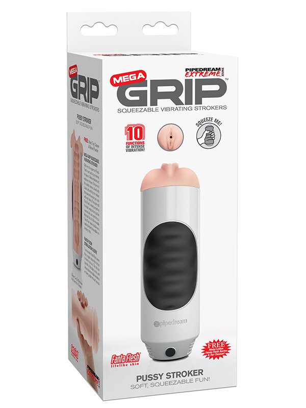   Mega Grip Vibrating Stroker Pussy   - 